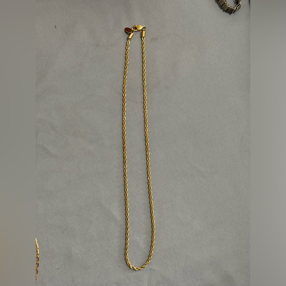 Rope gold plated chain
